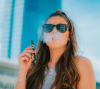 Girl Smoking Vapor Cigarette