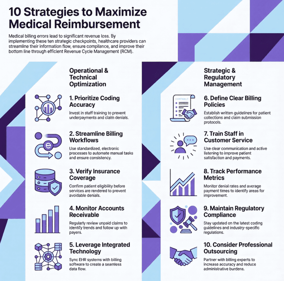 10 Strategies to Maximize Healthcare Reimbursement (infographic)
