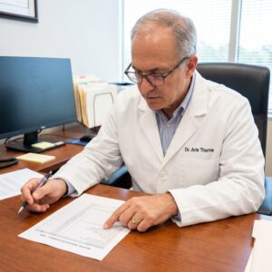 Medical Physician Analyzing Fee Schedule
