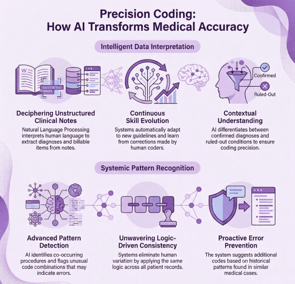 AI Enhances Medical Coding Accuracy (infographic)