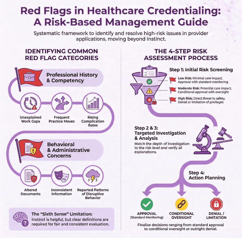 Managing Red Flags in Credentialing Applications