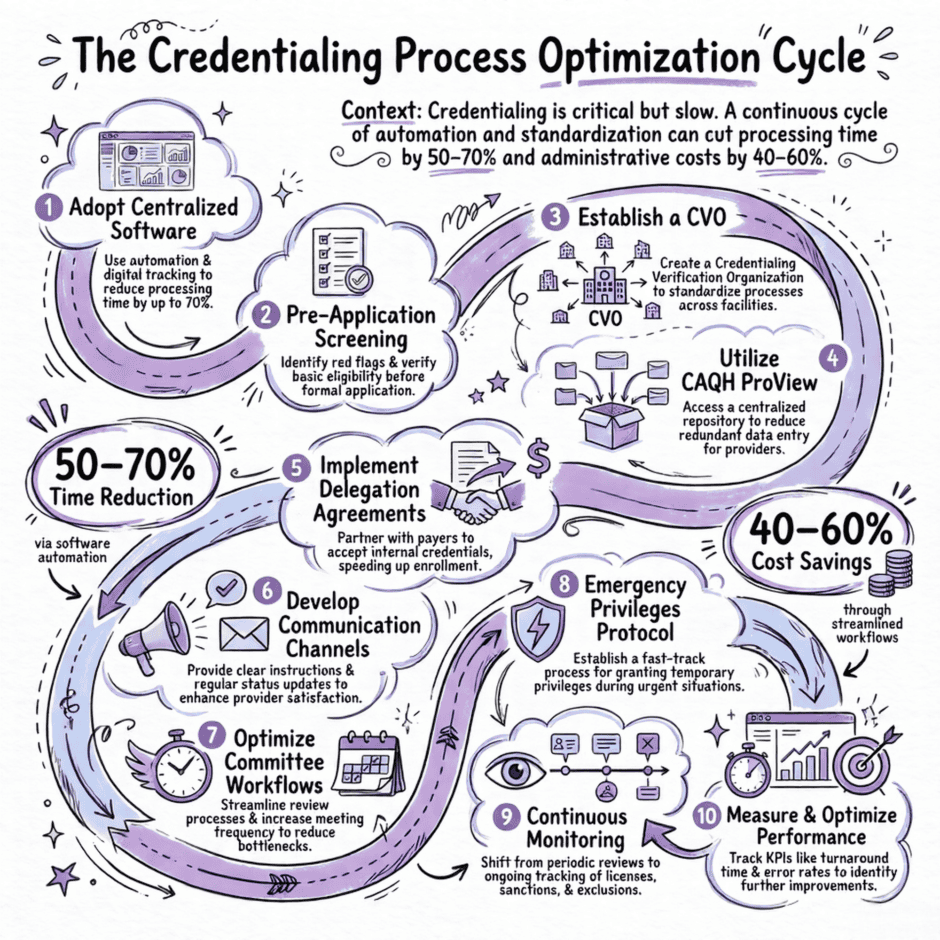 Credentialing Process Optimization Cycle