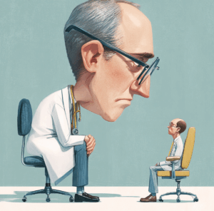 Behavior Health Doctor Over Patient