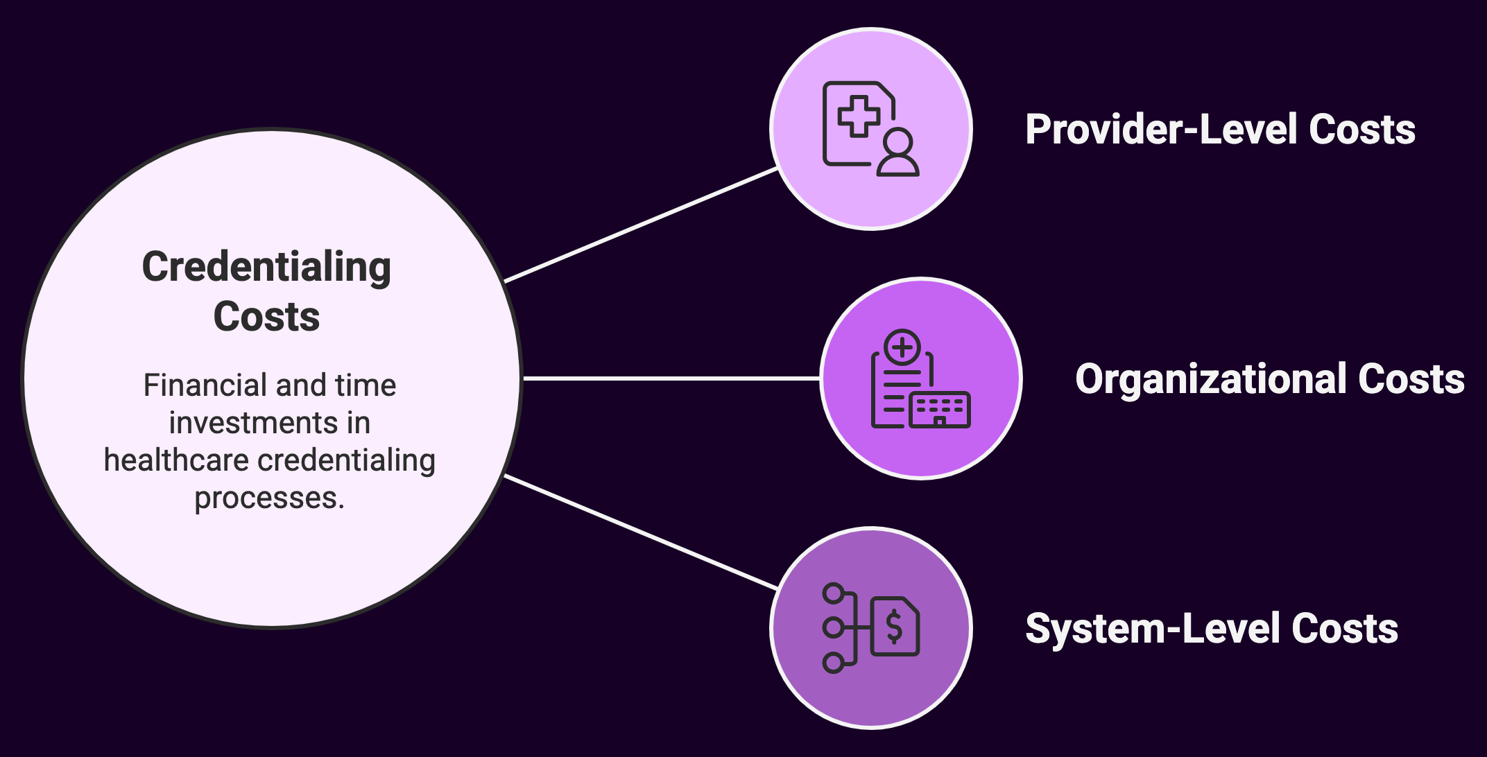 Medical Credentialing Costs Types (diagram)