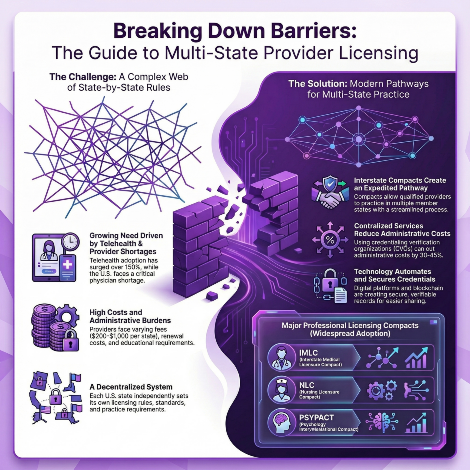 Multi-State Provider Licensing Guide (infographic)