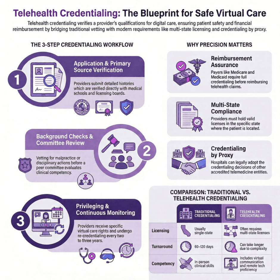 What's Telehealth Credentialing (infographic)