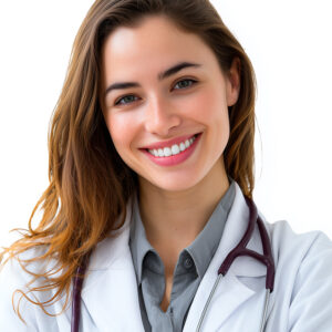 Credentialed Young Female Medical Doctor