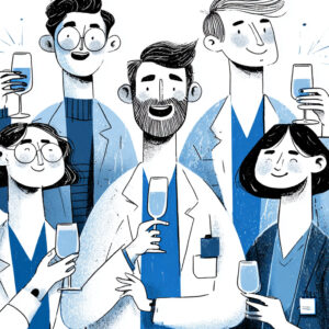 Happy Medical Doctors Illustration