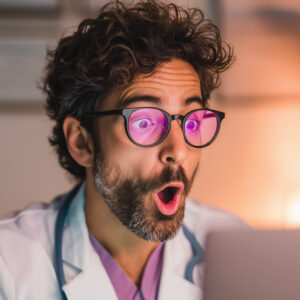 Surprised Italian-American Medical Doctor