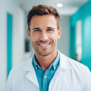White Male Doctor Smiling