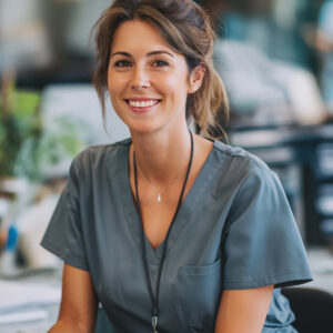 White Female Healthcare Nurse