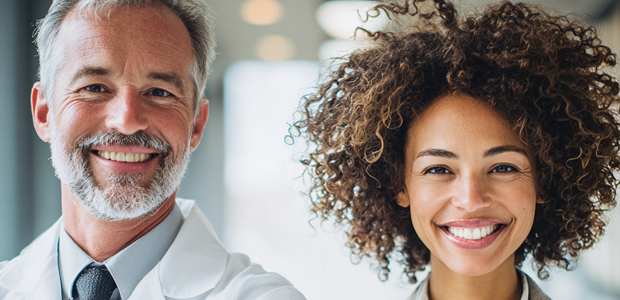 White Male Doctor w/ Black Female Administrator