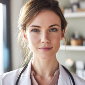 Young, pretty, female medical doctor