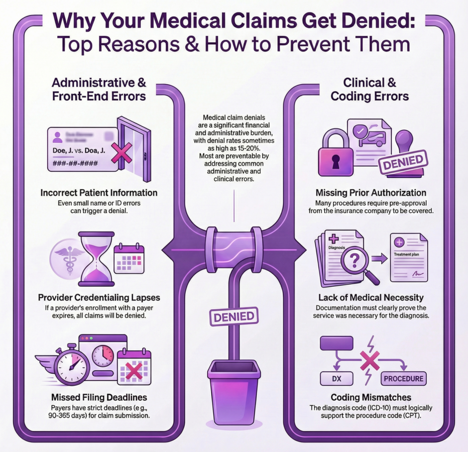 Why Medical Claims Get Denied (infographic)