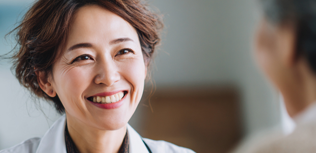 Aging Asian-American Female Medical Doctor