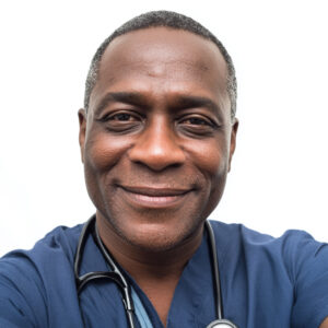 Black Male Doctor Smiling (in need of contracting)