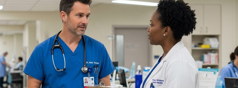 er-doctors-discussing-medical-credentialing