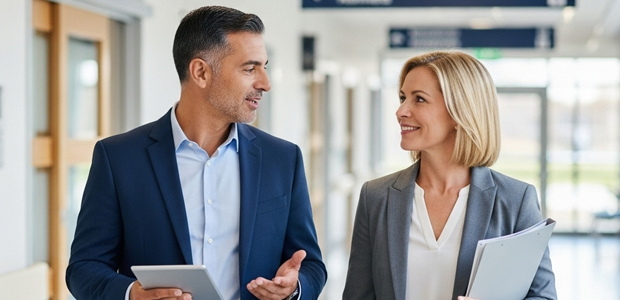 Healthcare CEO, COO Discussing Payer Contracting