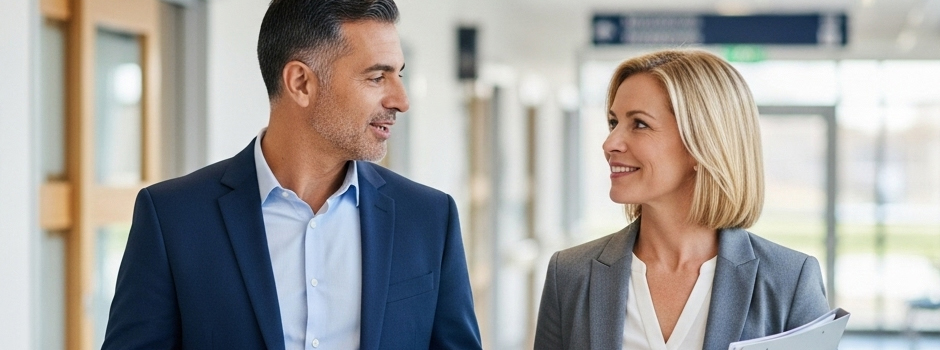 healthcare-org-ceo-coo-discussing-medical-credentialing