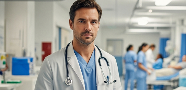 White Male Medical Doctor in need of Credentialing, at Hospital