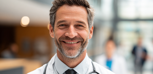 White Middle-Aged ER Doctor