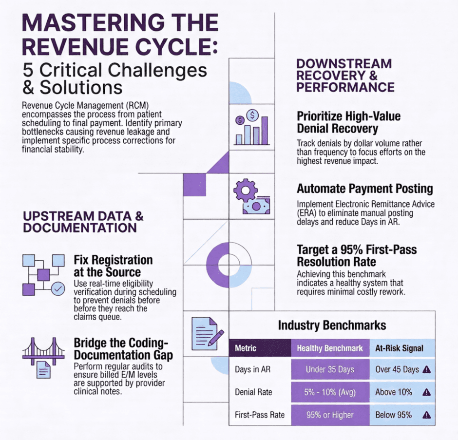 5-major-rcm-challenges | Medwave 5 Major Rcm Challenges (infographic)