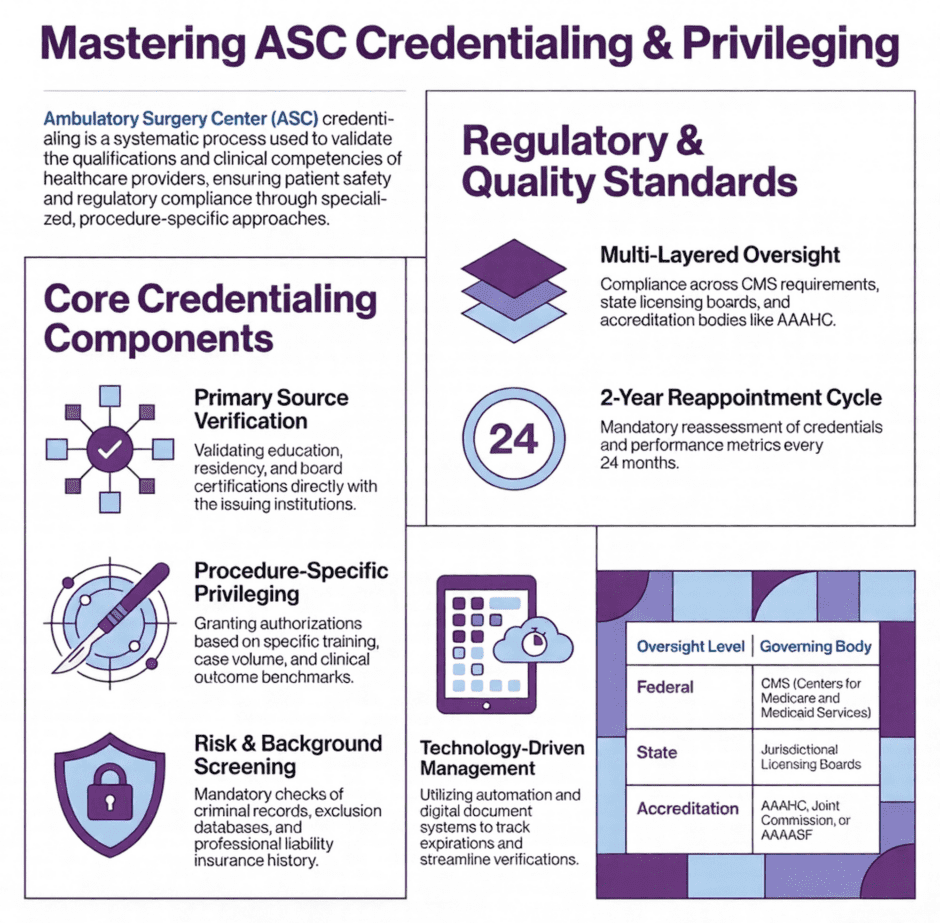 asc-credentialing-privileging-guide | Medwave Asc Credentialing Privileging Guide (infographic)