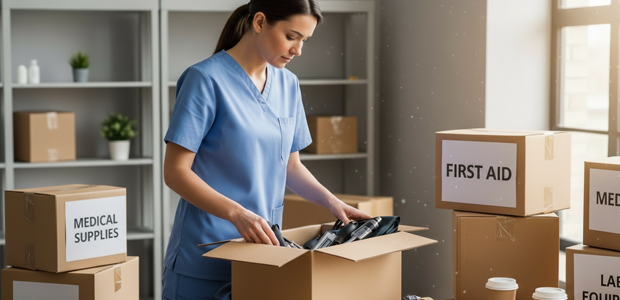 Getting credentialed after a move or relocation. Female provider packing.