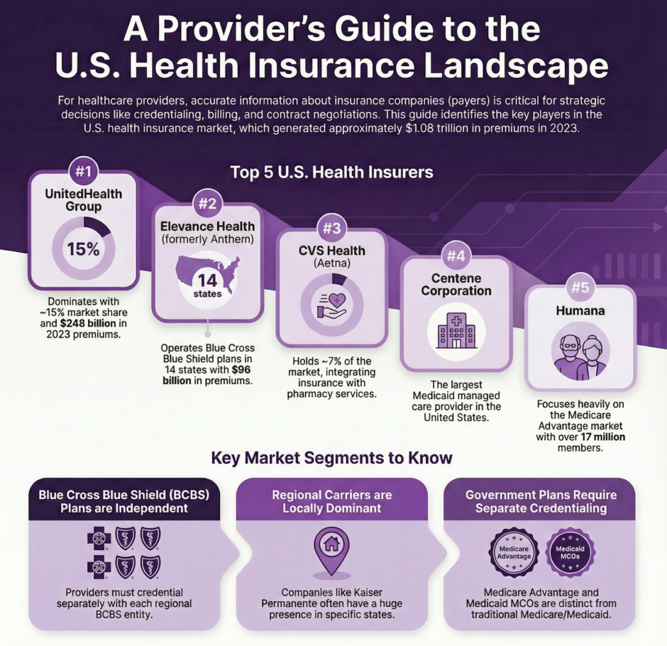 Providers' Guide to US Health Insurance (infographic)