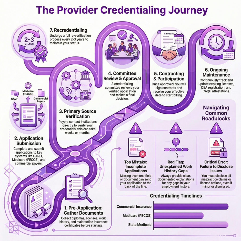 Medical Provider Credentialing Journey (infographic)