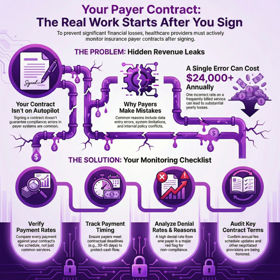 Post-Contract Performance Monitoring in Healthcare (infographic)