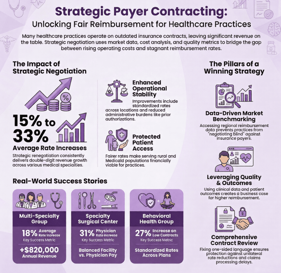 Payer Contracting Guide for Fair Reimbursement (infographic)