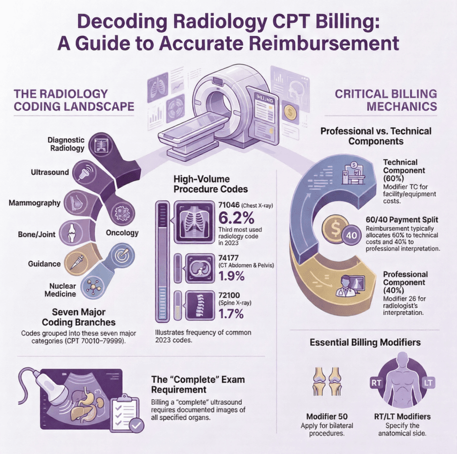 Radiology CPT Billing Guide (infographic)