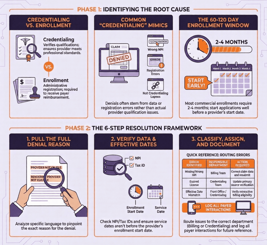Most Common Credentialing Issues Infographic