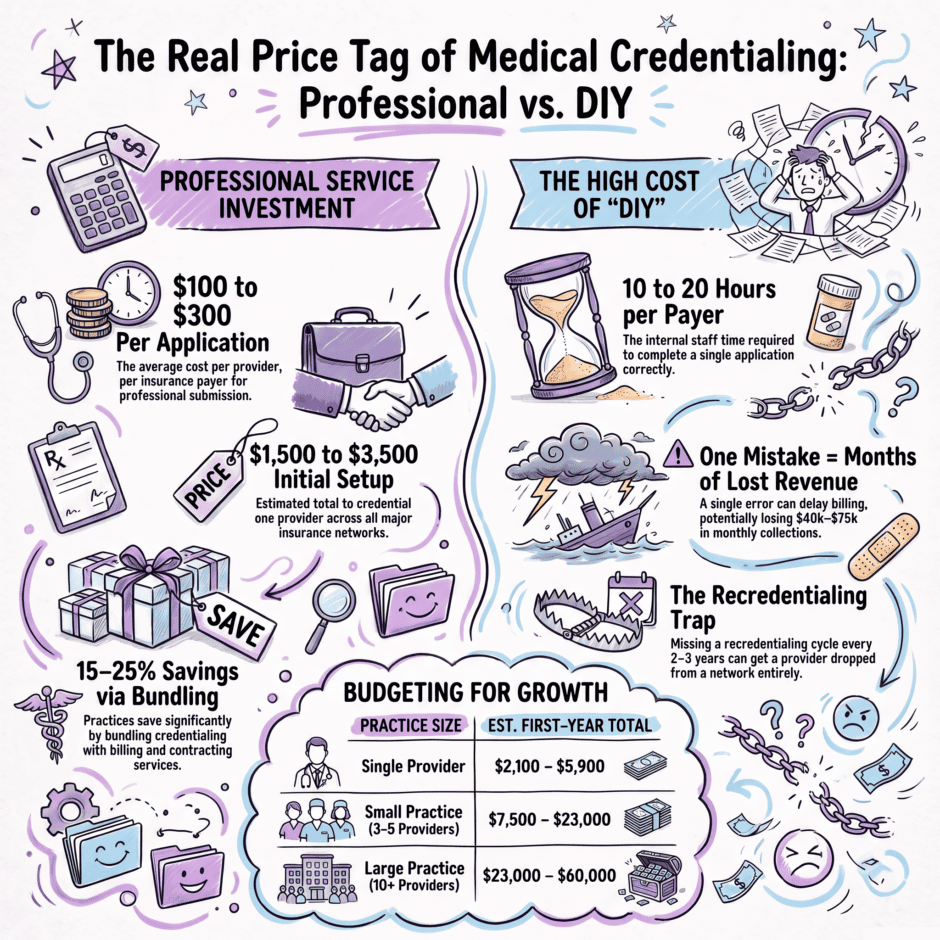 Professional Versus Diy Medical Credentialing Costs Guide