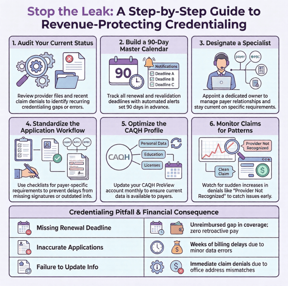 Revenue Protecting Credentialing Guide (infographic)