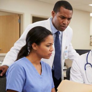 African-American Medical Doctor w/ Nurse
