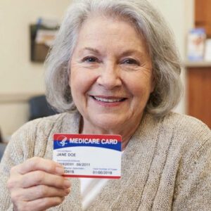 Medicare Card w/ Elderly Lady