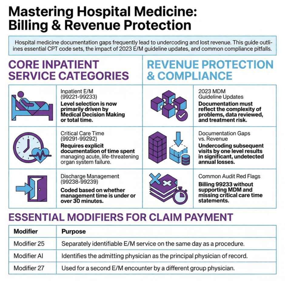 Hospital Medicine Billing Revenue Protection (infographic)