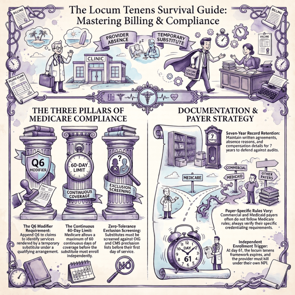 Locum Tenens Billing Compliance Guide (infographic)