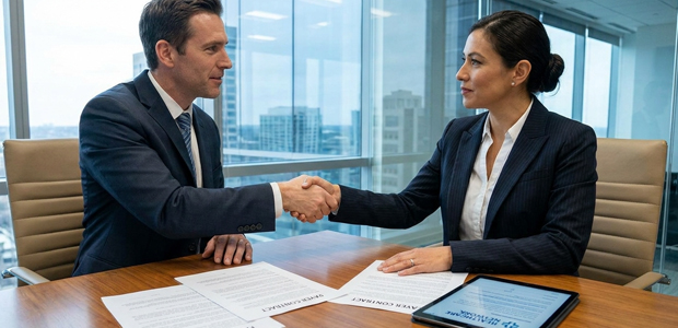 Payer Contracting Scene. A Provider and Payer.