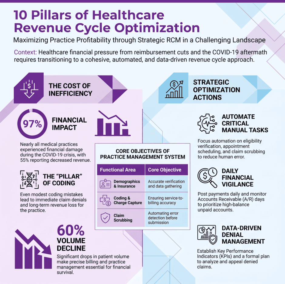 10-pillars-healthcare-cycle-optimization-guide | Medwave 10 Pillars of Revenue Cycle Optimization Guide (infographic)