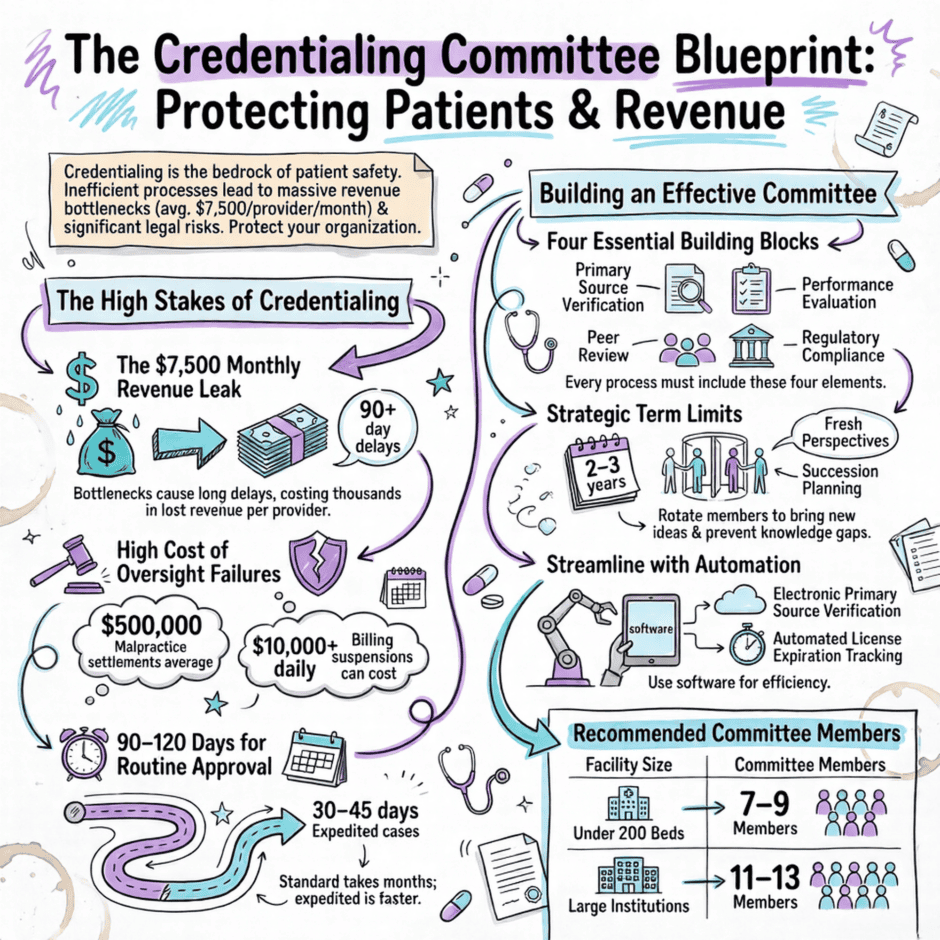credentialing-committee-efficiency-guide | Medwave Credentialing Committee Guide (infographic)