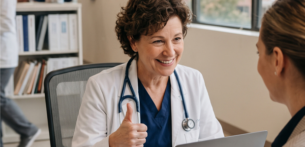 Medical Doctor Interviewing Biller for Job