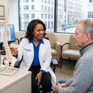 Pain Management Doctor Discussing Treatment to Patient