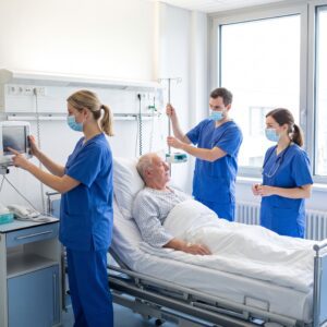 Doctors Treating Elderly Male Patient