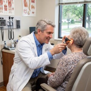 Ent Specialist Doctor Examining Patient
