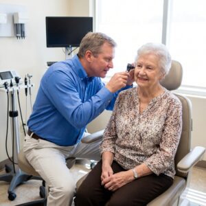 Ent Specialist Doctor Examining Patient