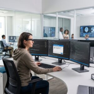 Healthcare Developer Using Ai for Software Application Work