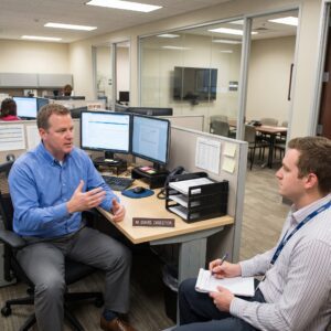 Medical Billing Boss Speaking with Subordinate
